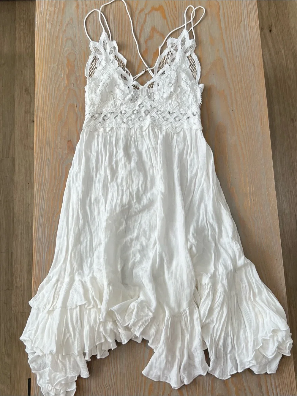 Free People adella slip dress in white size small